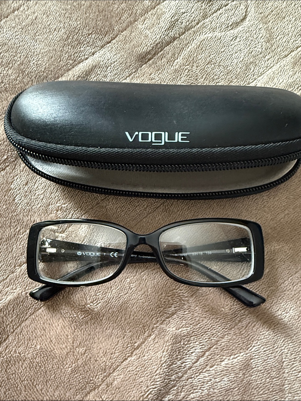 Vogue Women's Rectangular Glasses in Black
